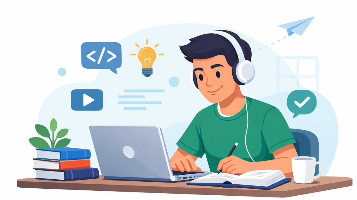 student studying